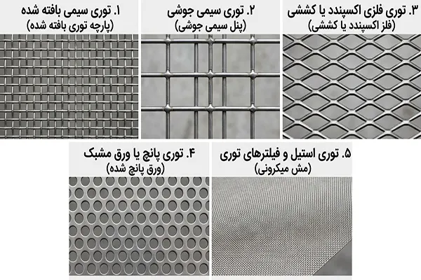 انواع توری فلزی 