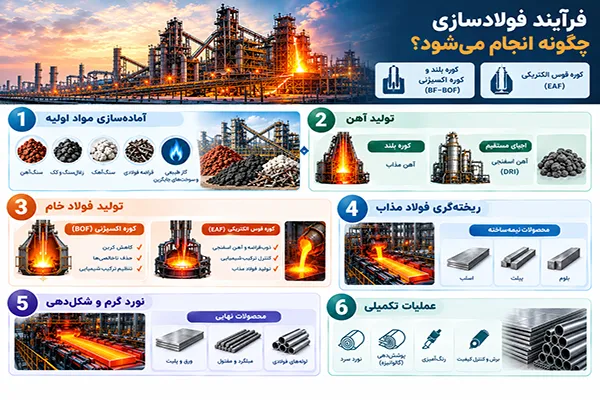 فرآیند فولادسازی چگونه انجام میشود؟